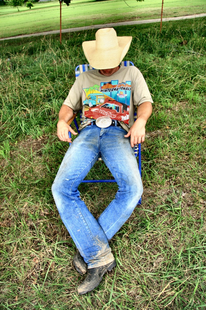 cowboy relaxing