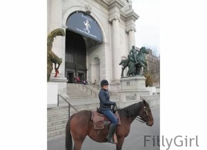 Horse-riding-in-new-york-city-in-front-of-Museum-of-Natural-History